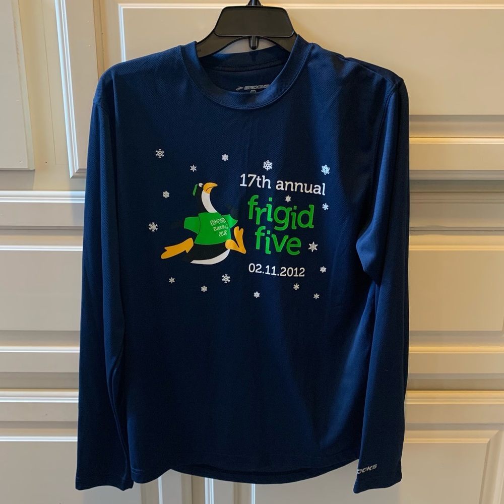 Brooks Moisture Wicking Shirt M Blue